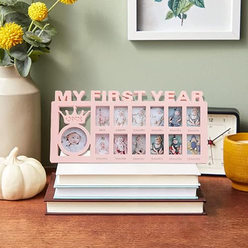 Miniatura 7 de My First Year - Marco de recuerdo para recién nacido, marco de fotos de hitos de 12 meses, accesorio para el día de la madre, decoración de