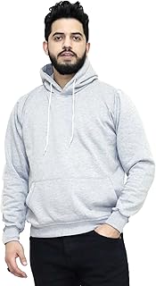 قميص ثقيل بقلنسوة من القطن من OneHand ، رمادي