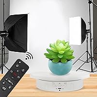 Vista 9 de Soporte giratorio motorizado remoto con batería recargable Lazy Susan motorizado con 5.74/7.08/8.66 pulgadas cubierta de repuesto 3 en 1 para Blanco