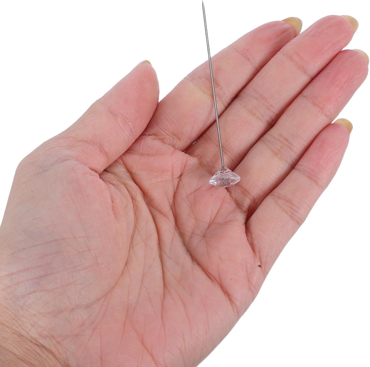 Generic Straight Pins and Abs Material Diamond-Shaped for Flower Bouquets with Iron Nickel Plating Secure Fastening 200pcs for Floral Arrangements and Jewelry Decoration Versatile DIY