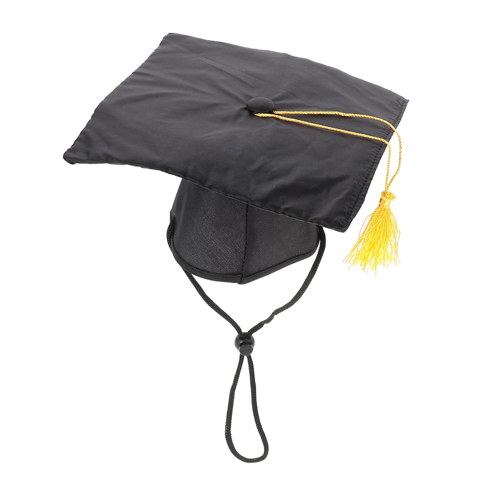 COLLBATH Custom Black Dog Graduation Cap with Tassels Pet Headgear for DIY Party Accessories Suitable for Dogs Non Harmful Design