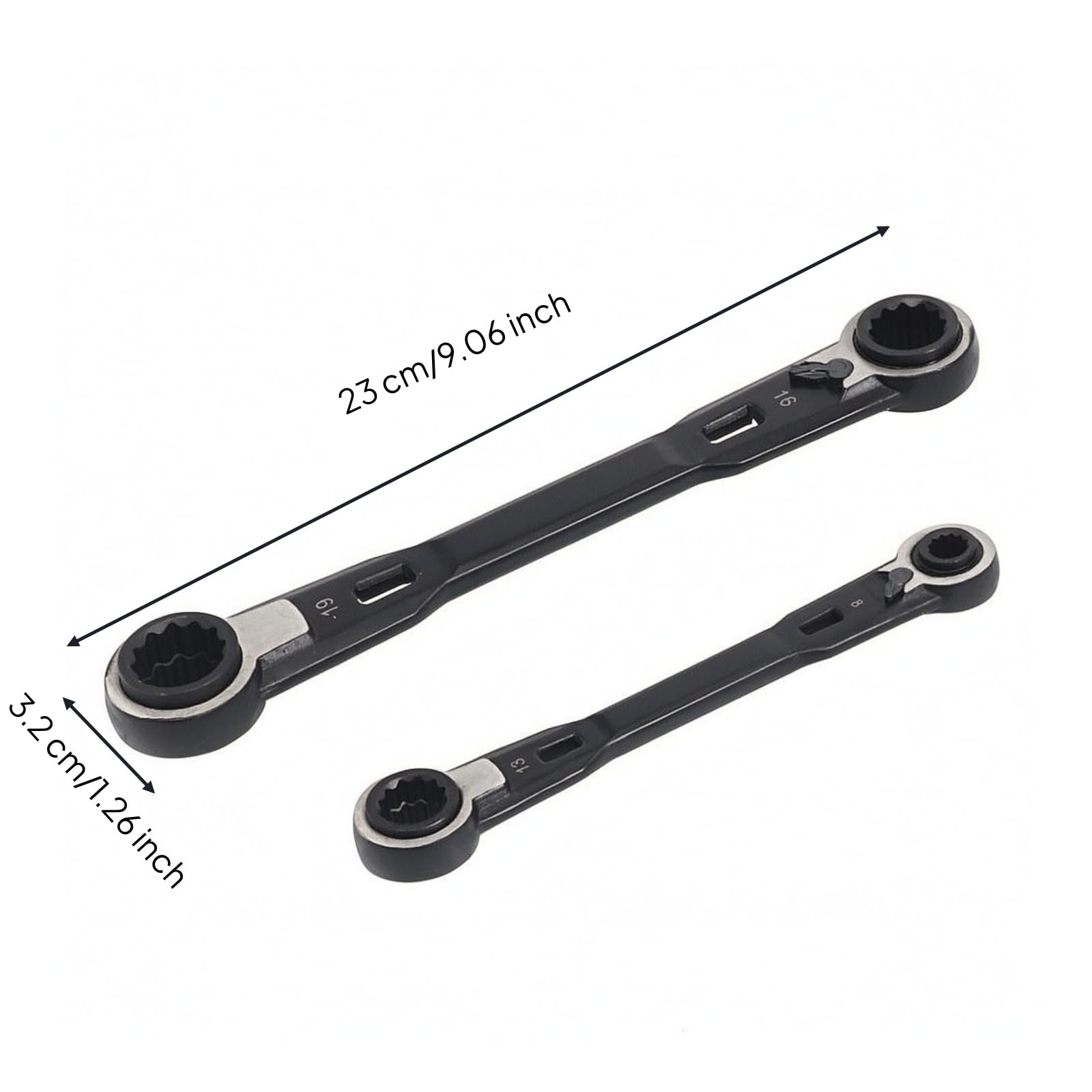 2 Piezas Llave Carraca | Profesional, Llaves Combinadas, Reversible, Herramienta, para Taller Mecánico, Ciclistas
