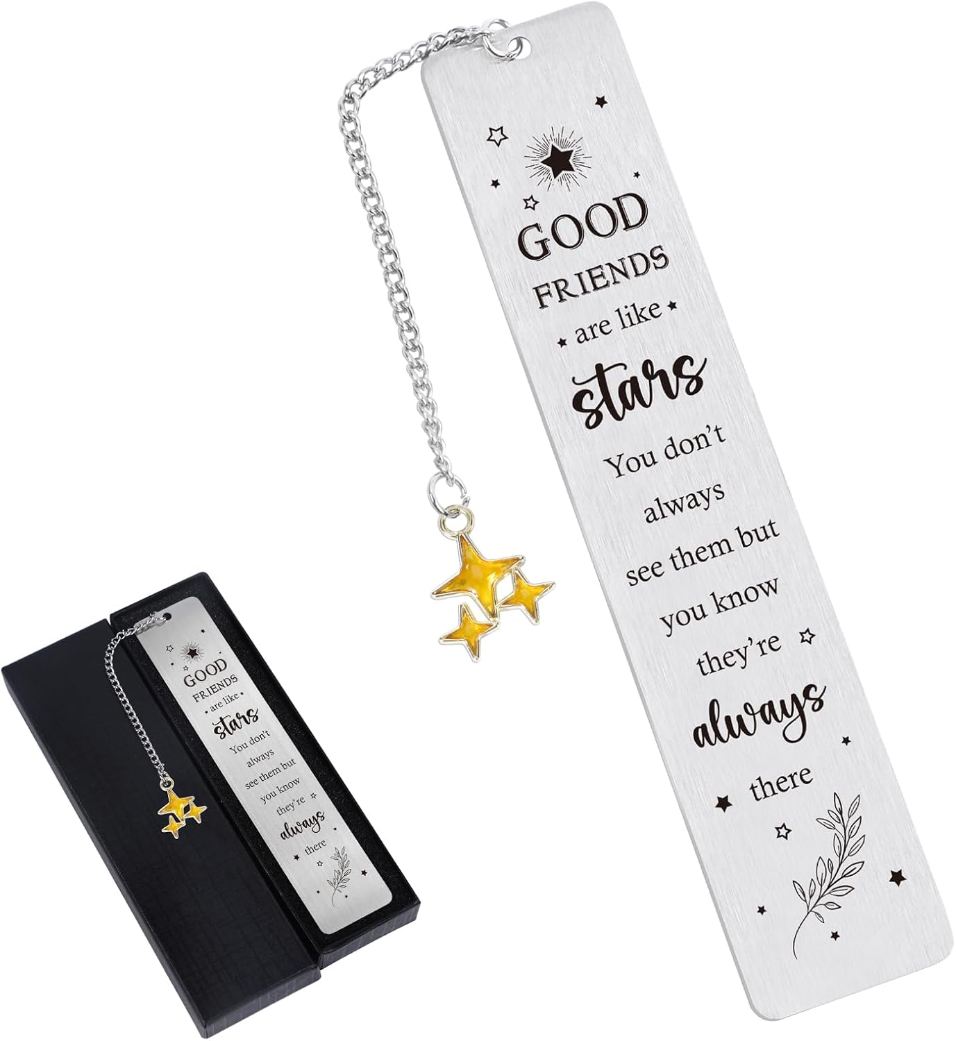 Inspirational Friendship Bookmark Gifts - Friend Gifts from Reading Women Men, BFF Long Distance Friendship Christmas Wedding Birthday Besties Encouraging Present for Sister Girl Women Her