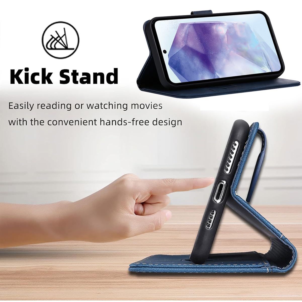 2-in-1 Case Compatible with HMD Pulse Pro/ Pulse Plus Leather Phone Case - Image 3