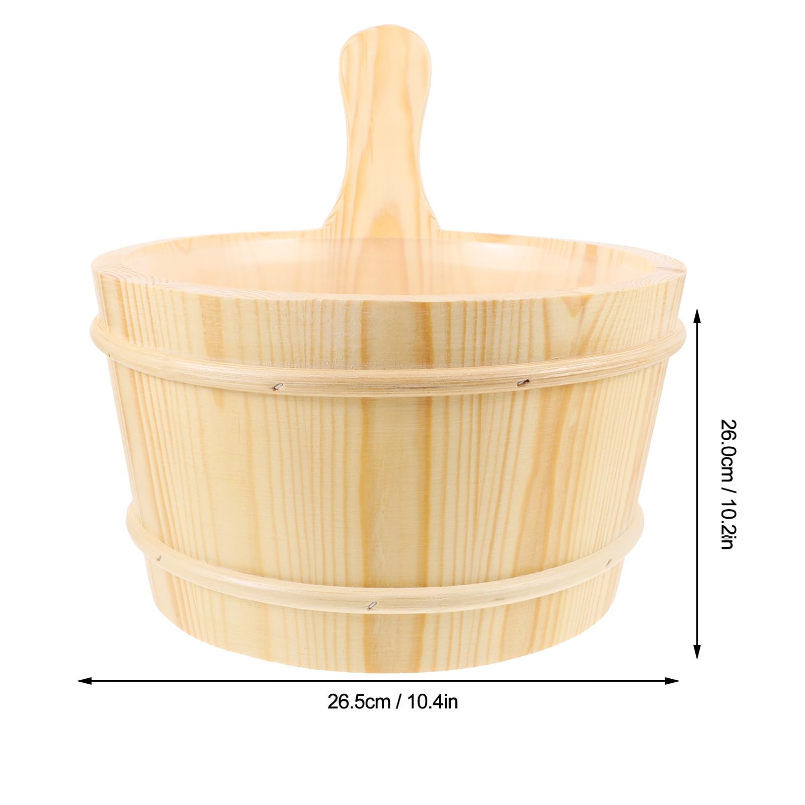 SEWACC Seau de Sauna en Bois Tonneau de Bain Pratique pour Usage Commercial