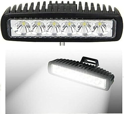 Yibid Faro de trabajo LED de 18W para motocicleta, luz delantera antiniebla para Honda Yamaha Suzuki Bobber Cafe Racer Cruiser ATV, embarcaciones,