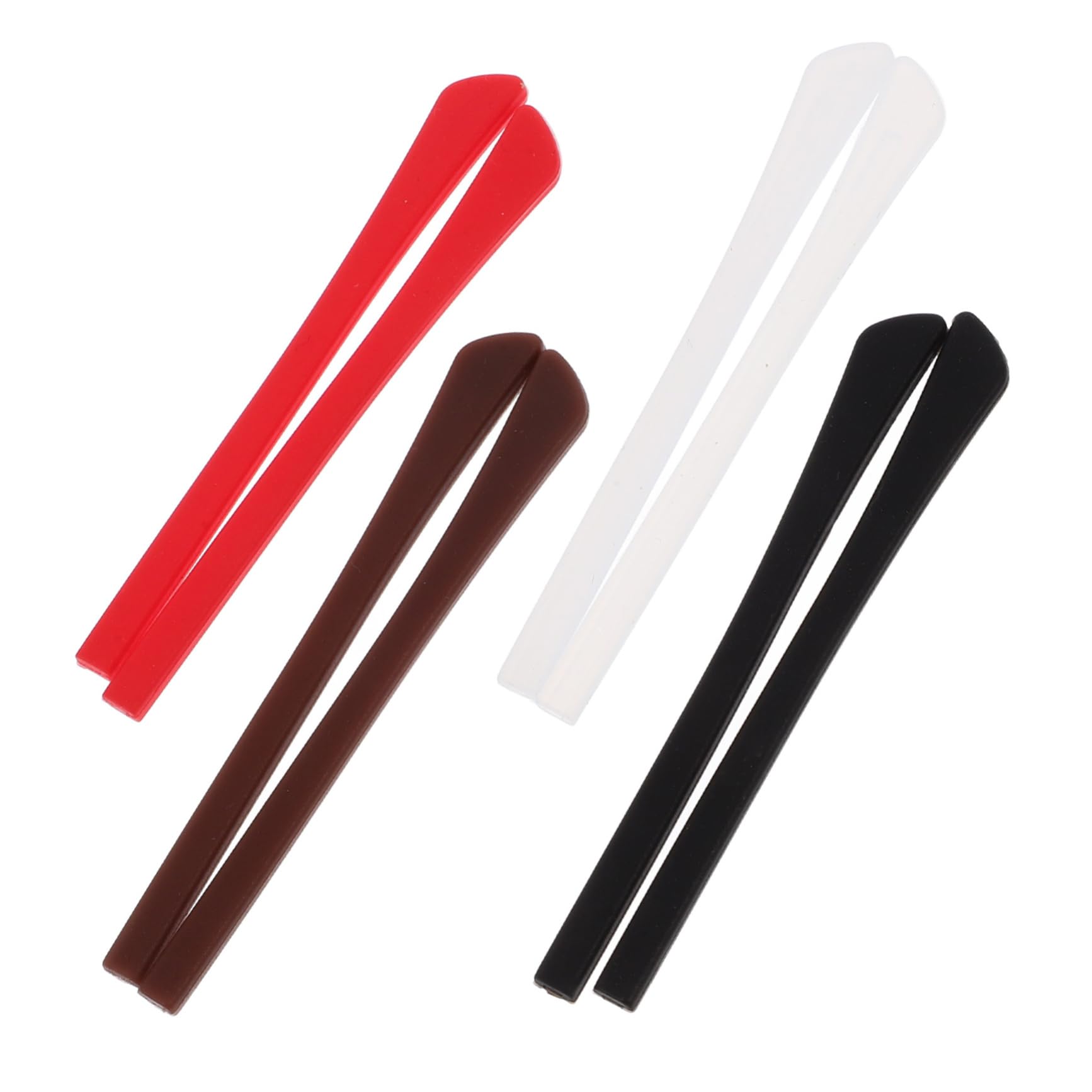 KOMBIUDA 8 Pairs Anti-Slip Temples Glasses Ear Cushion Ear Cushions for Glasses Sunglasses Arm Frame Eyeglass Temple End Tips Eyeglass Ear Cushions Eyeglasses Replacement Part