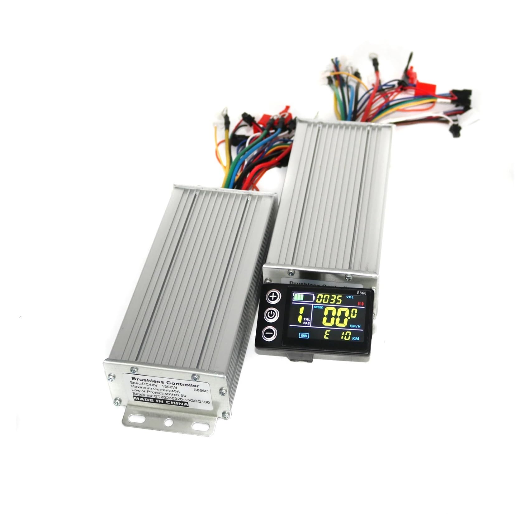 Sterownik silnika pojazdu elektrycznego, podwójny napęd 48 V/60 V, 1500 W, BLDC, kontroler do skutera elektrycznego, rower elektryczny, 2 szt. bezszczotkowy sterownik prędkości i 1 szt. S866