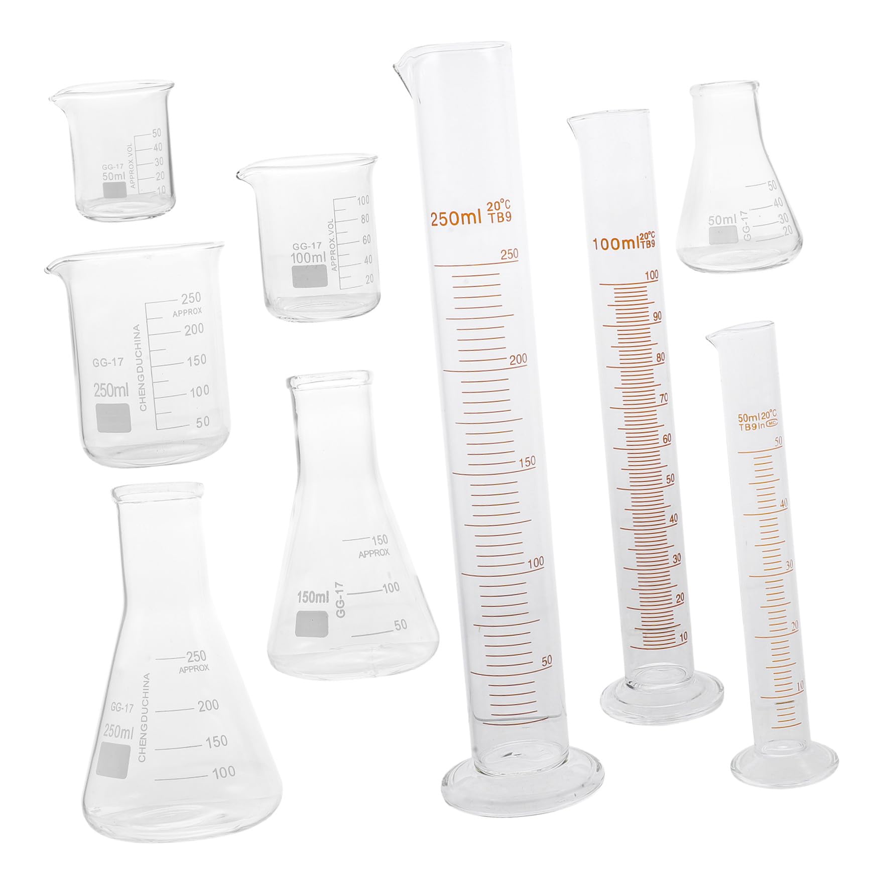 ABOOFAN Herramientas De Laboratorio Vaso Graduado Probeta Matraz Cónico Perfecto Para Química Experimentos Escolares