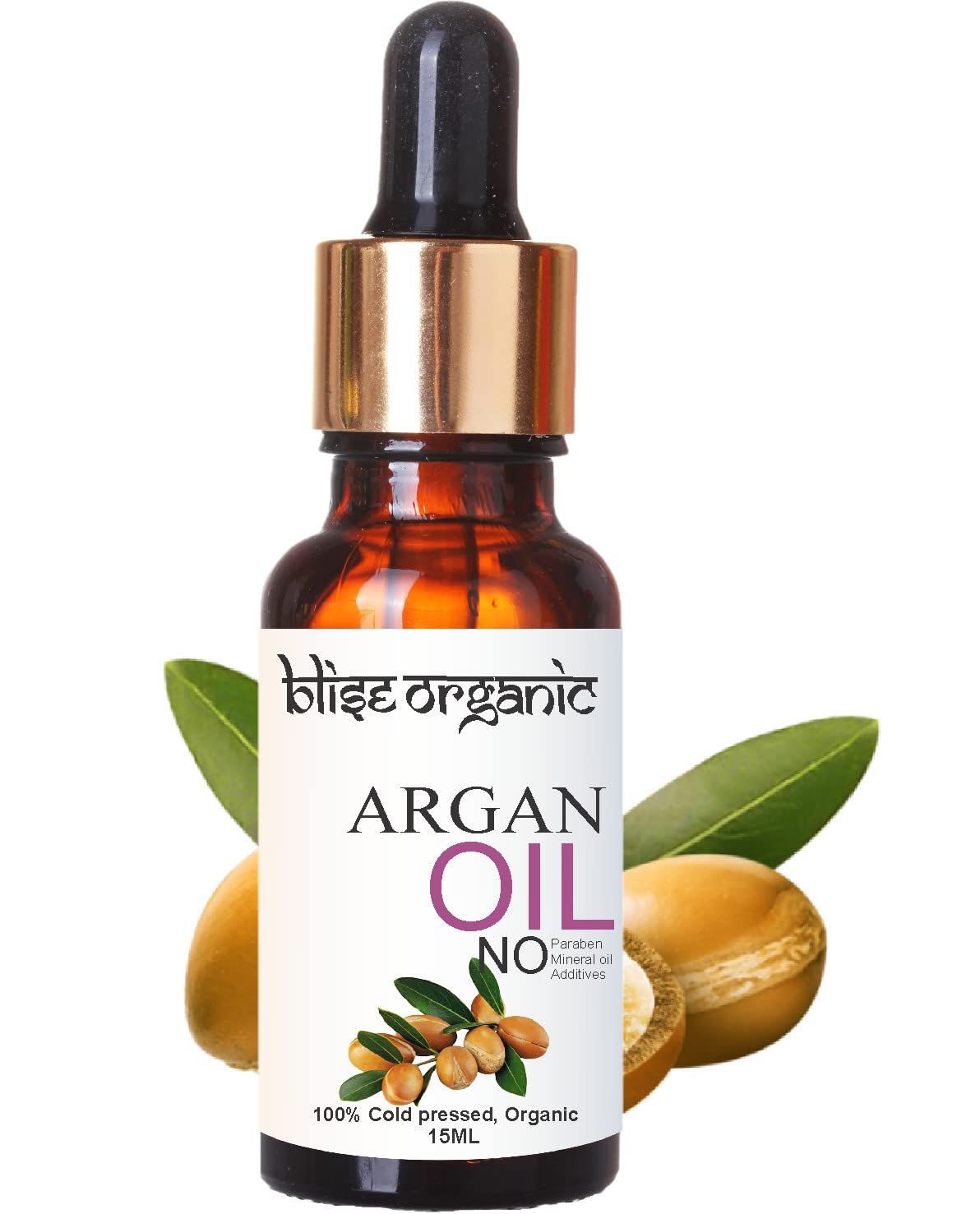 Blise organic Moroccan Argan Oil -100% Pure, Natural Cold Pressed and Organic (15ML)