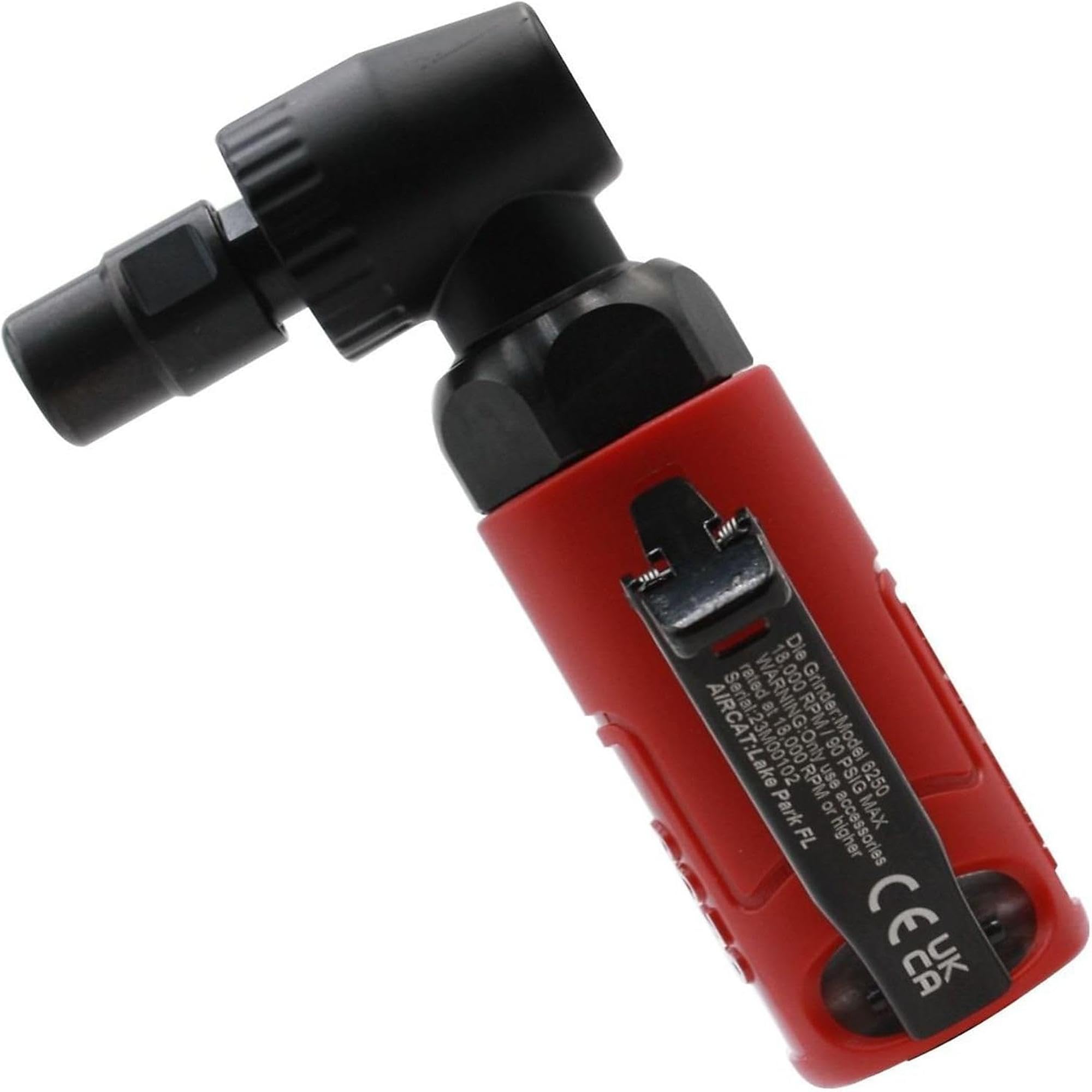 AirCat 6250: 1/4" Mini Right Angle Die Grinder, Red