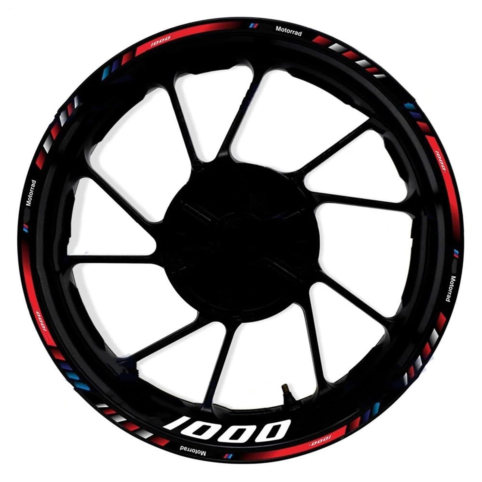 Motorcycle Reflective Wheel Stripe Sticker Set Waterproof Rim Decals for S1000RR S1000 RR HP4