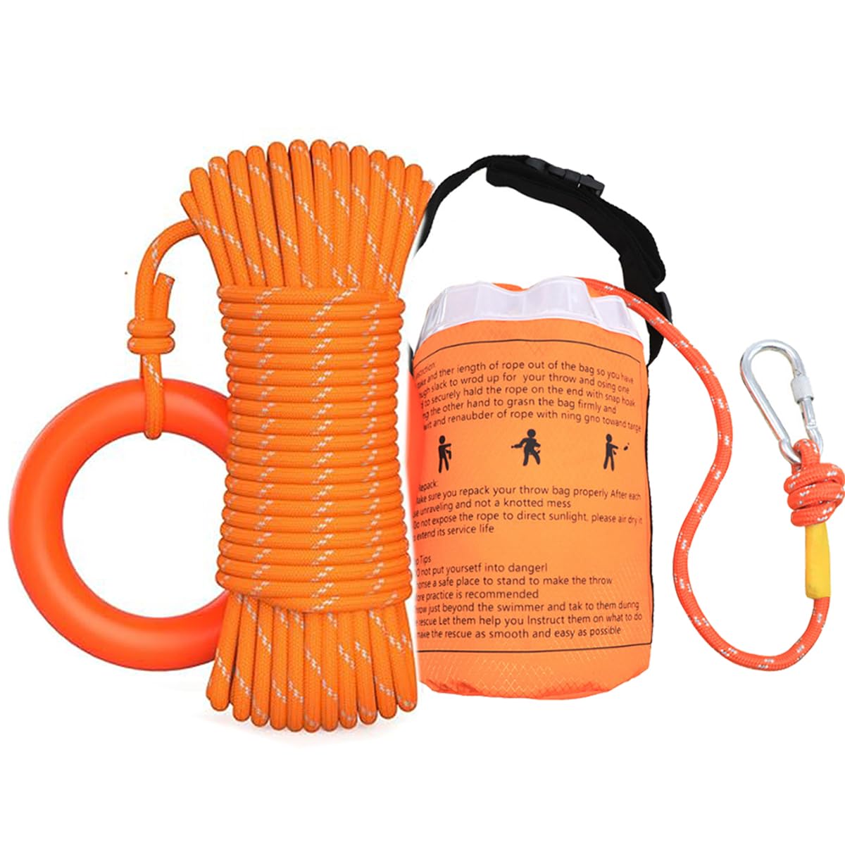 Amazon.co.jp: 救命ロープ 水に浮く NGELOM プロ仕様 高視認性 反射