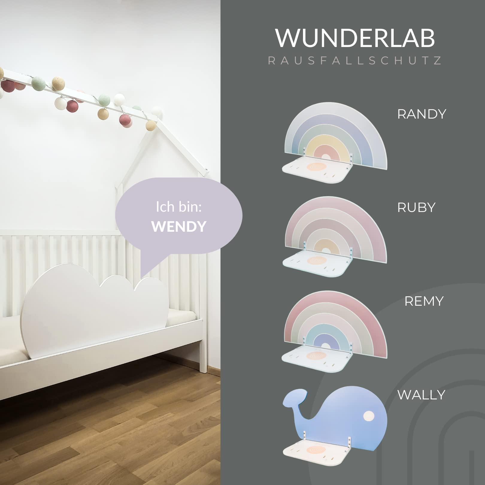 Rete letto Nuvola Wendy, Protezione Letto Bambino