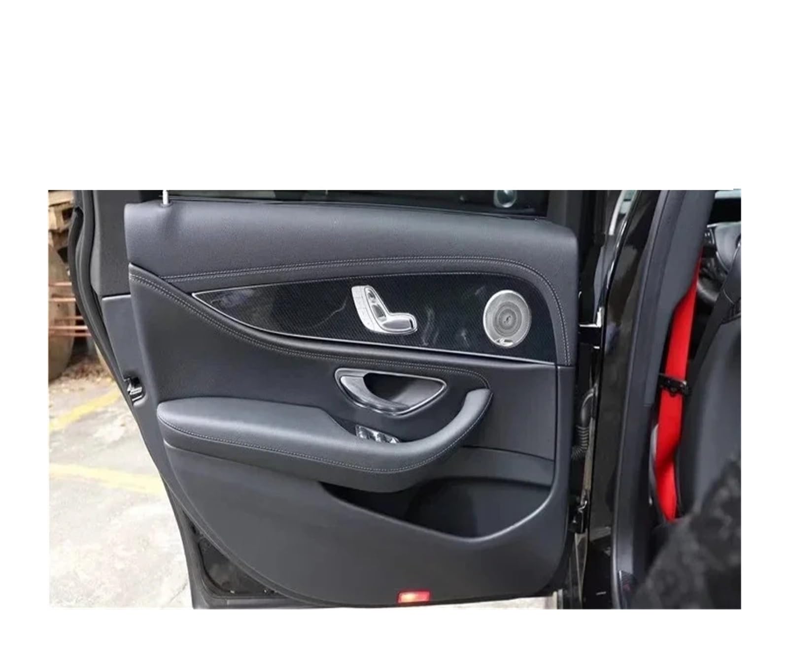 Kompatibel mit Mercedes E-Klasse W213 2016-2021 Zubehör, Aufkleber for Innentürverkleidung, Innenverkleidung aus Kohlefaser, Kratzfeste Dekoration(Carbon patter3)