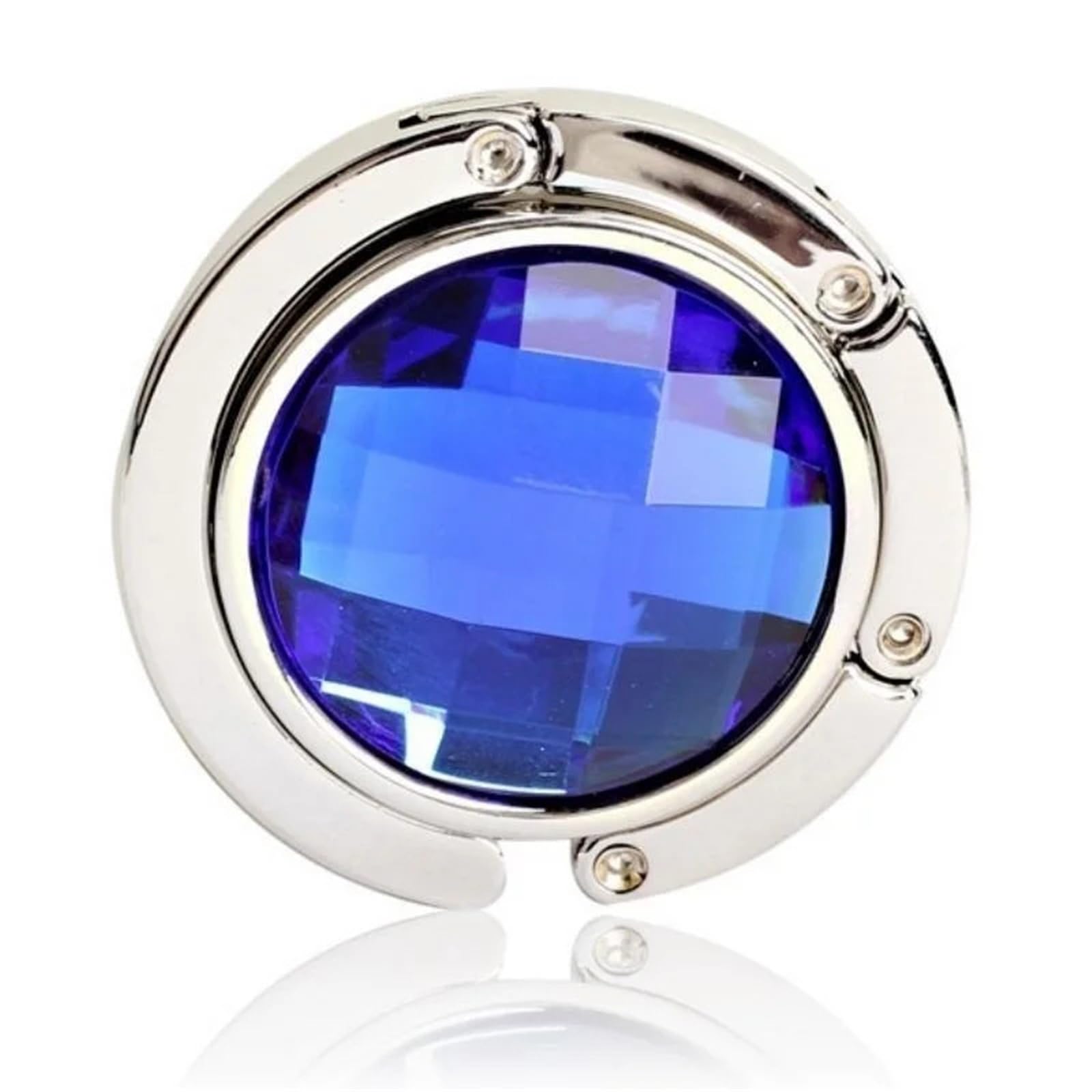 GHHZML Handbag Hooks for Tables Handbag Foldable Bag Hook Purse Table Hanger Holder Alloy Crystal Rhinestone(Blue2)
