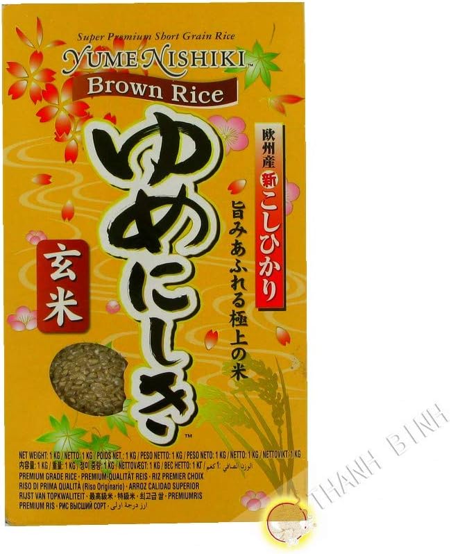 Super Premium Brown Sushi Rice (1kg) by Yume Nishiki
