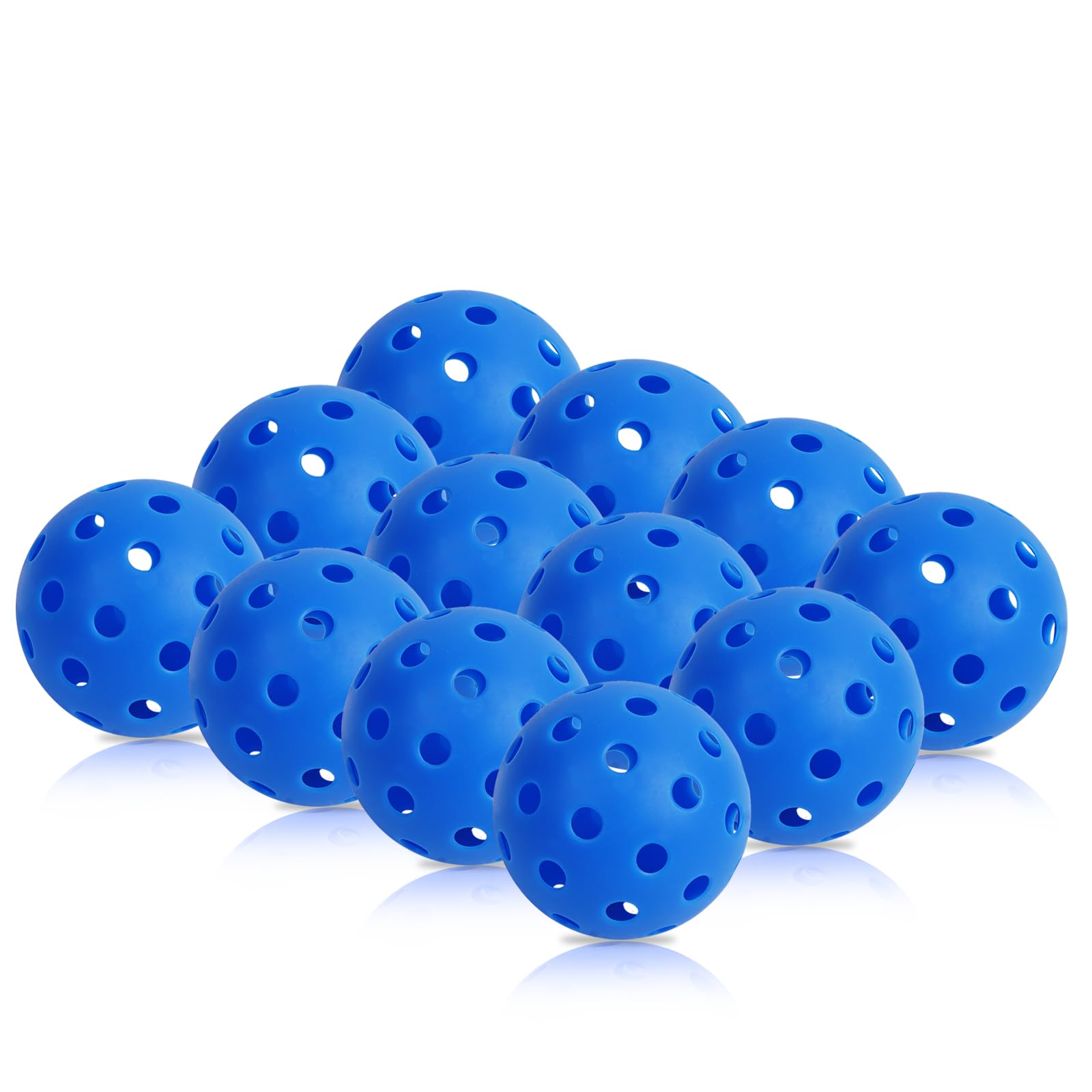 Fizzazzle Outdoor Pickleball Balls - 40 Holes, USAPA Standard, 4/6/12 Pack - High Bounce, Durable, True Flight - Dark-Blue