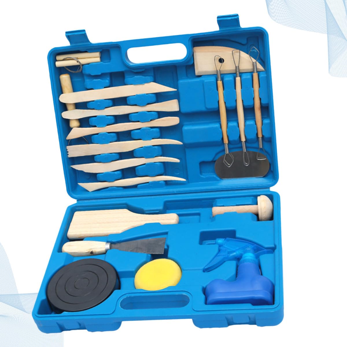 Kit Argilla Versatile 19 Pezzi in Plastica per Modellare Argilla, Strumenti per Principianti e Professionisti in Scultura e Creazione Artigianale