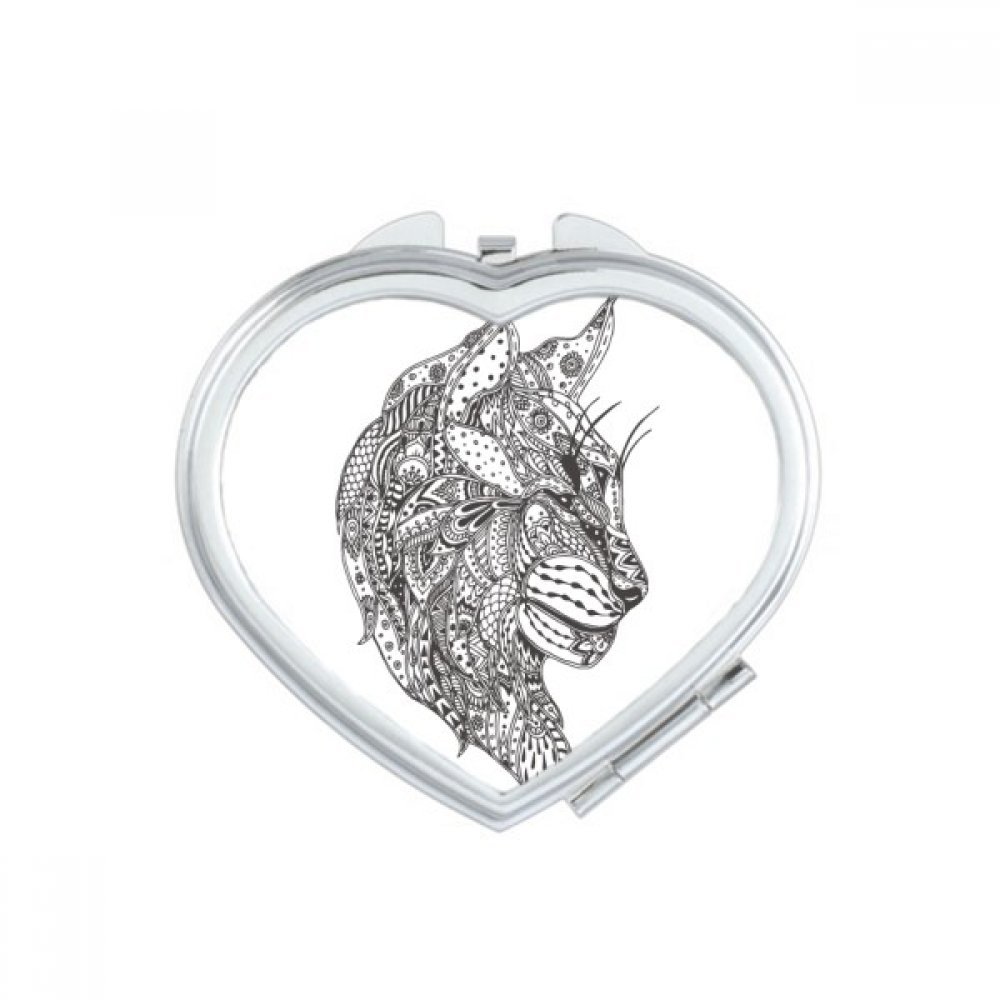 Miroir de poche à la main mignon pour retouches maquillage en voyage ou bureau