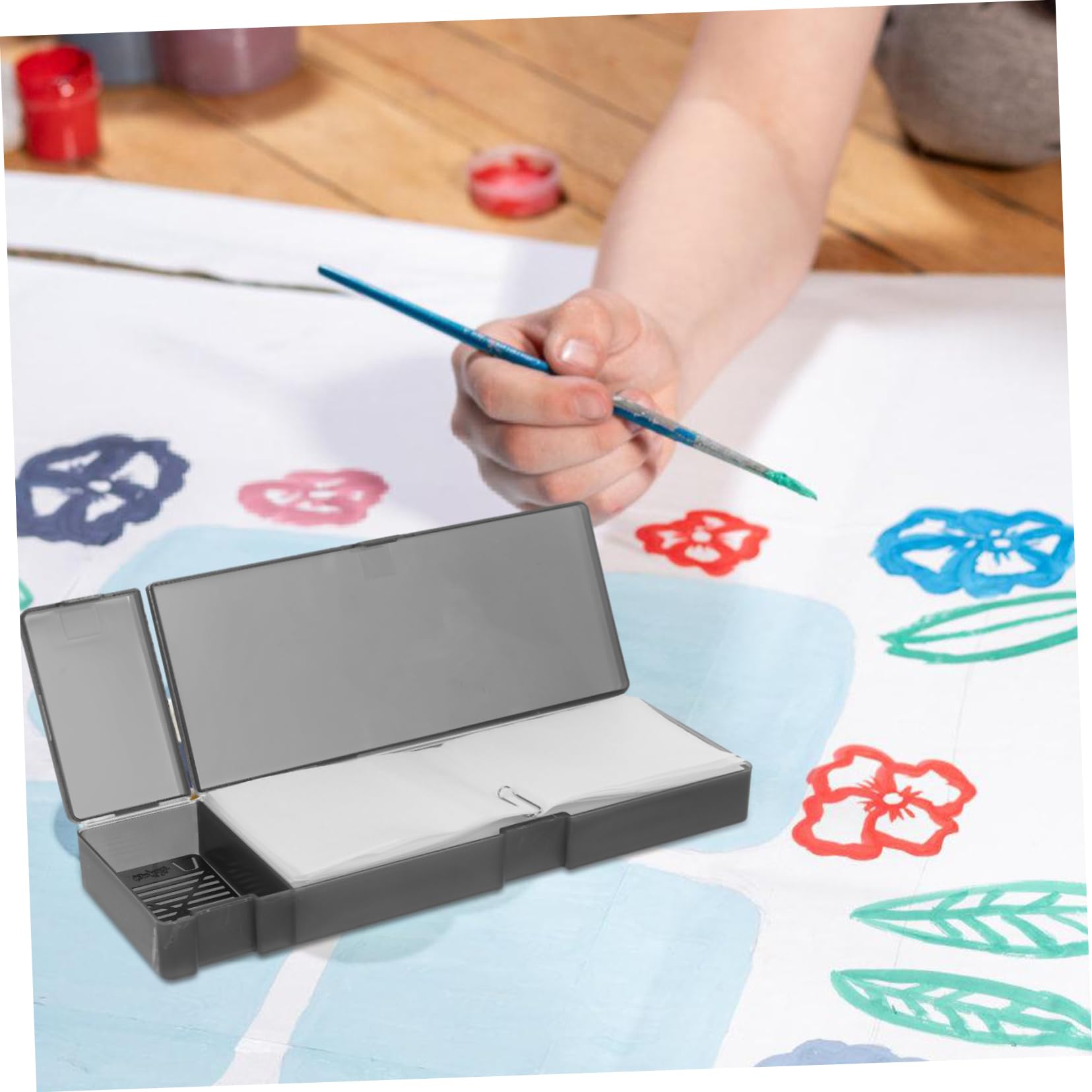 Angoily 5 Ensembles Palette Humide de Peinture pour Modèles de Support de Peinture Hydratant pour Mélange de Couleurs Application de Pigments