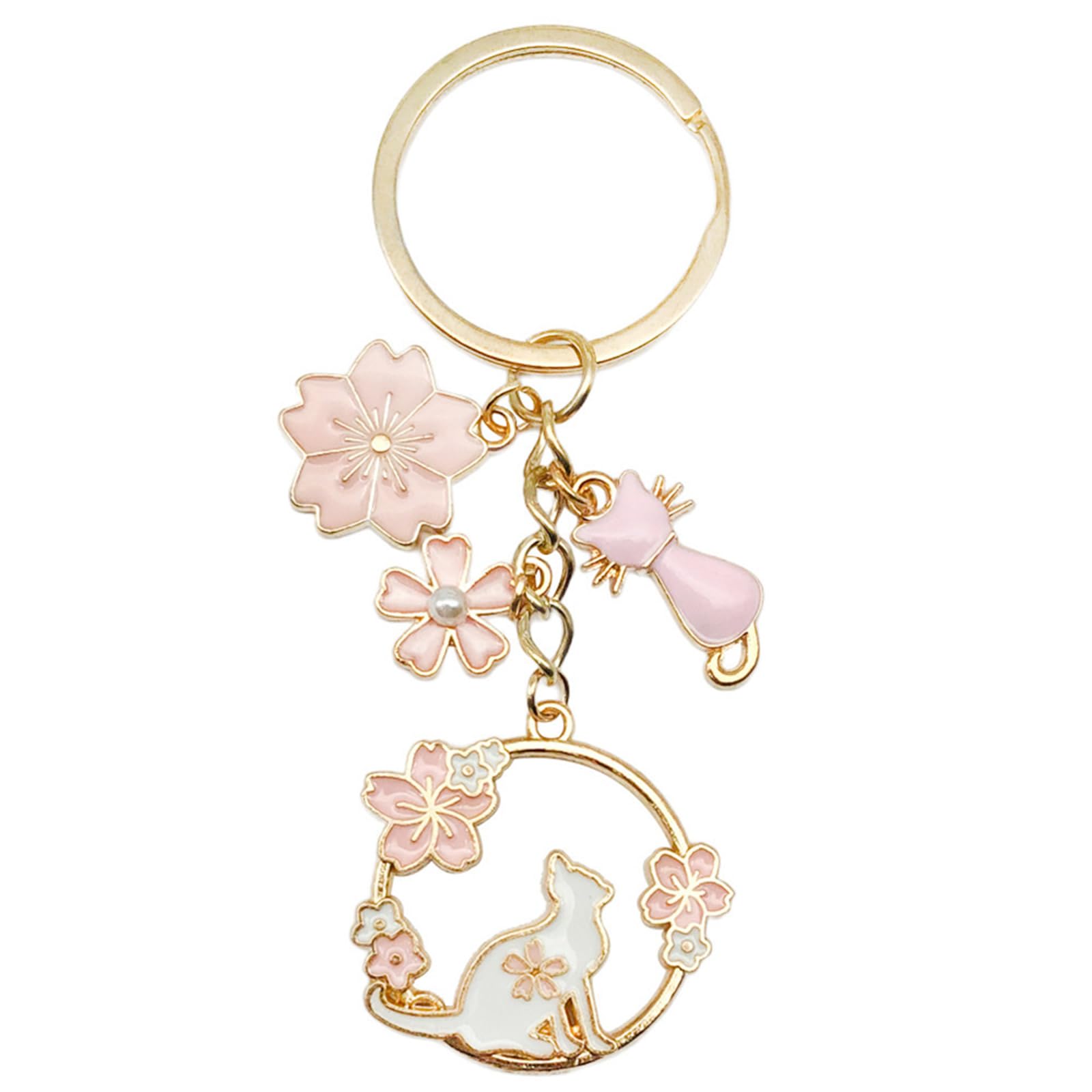 LEIQI Unique Cats Pet Charm Keychain Stylish Cats Figure Bag Hanging Decoration Charm Multipurpose Chain Adornment