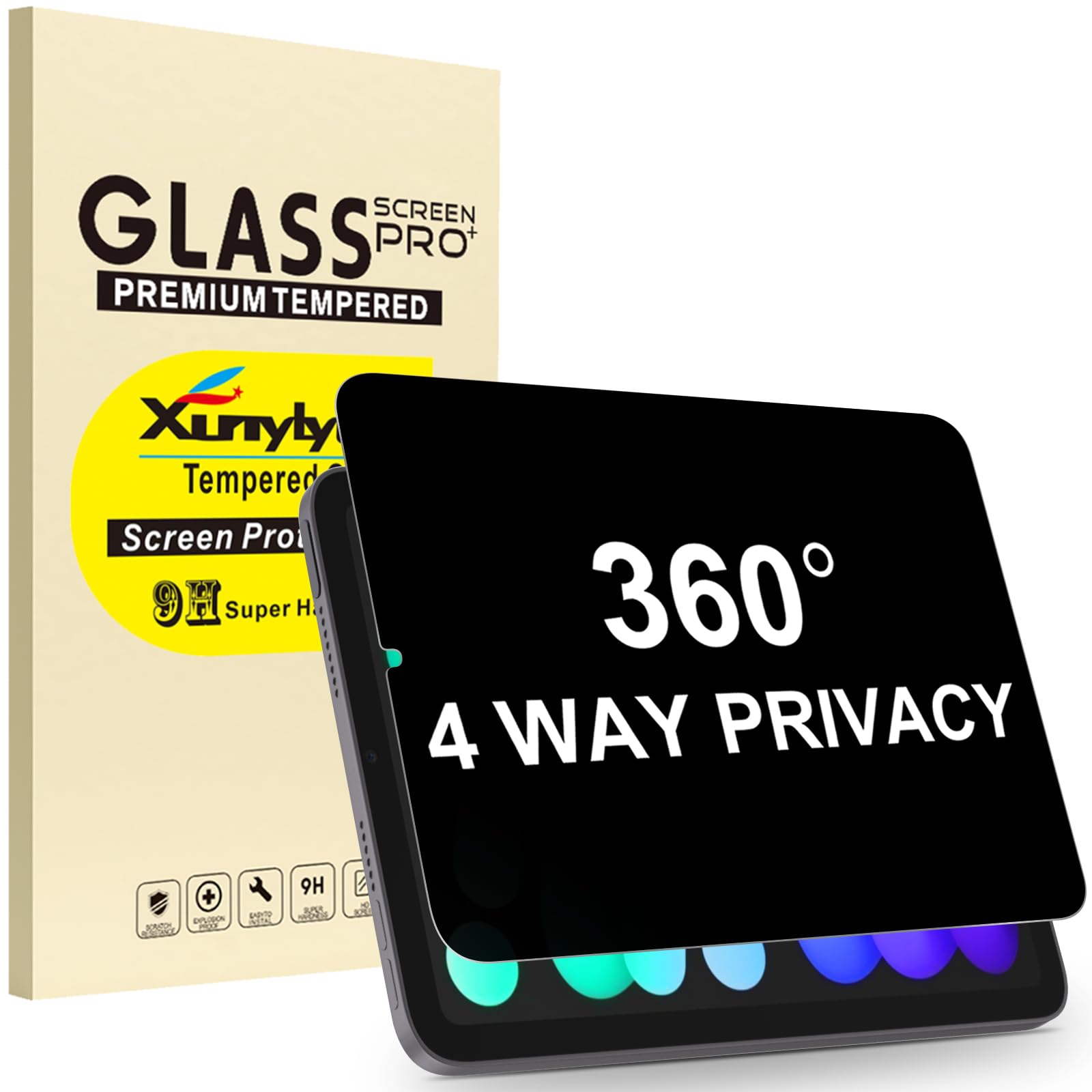 Photo 1 of XunyLyee 360° Privacy Screen Protector for iPad Mini 7th/6th