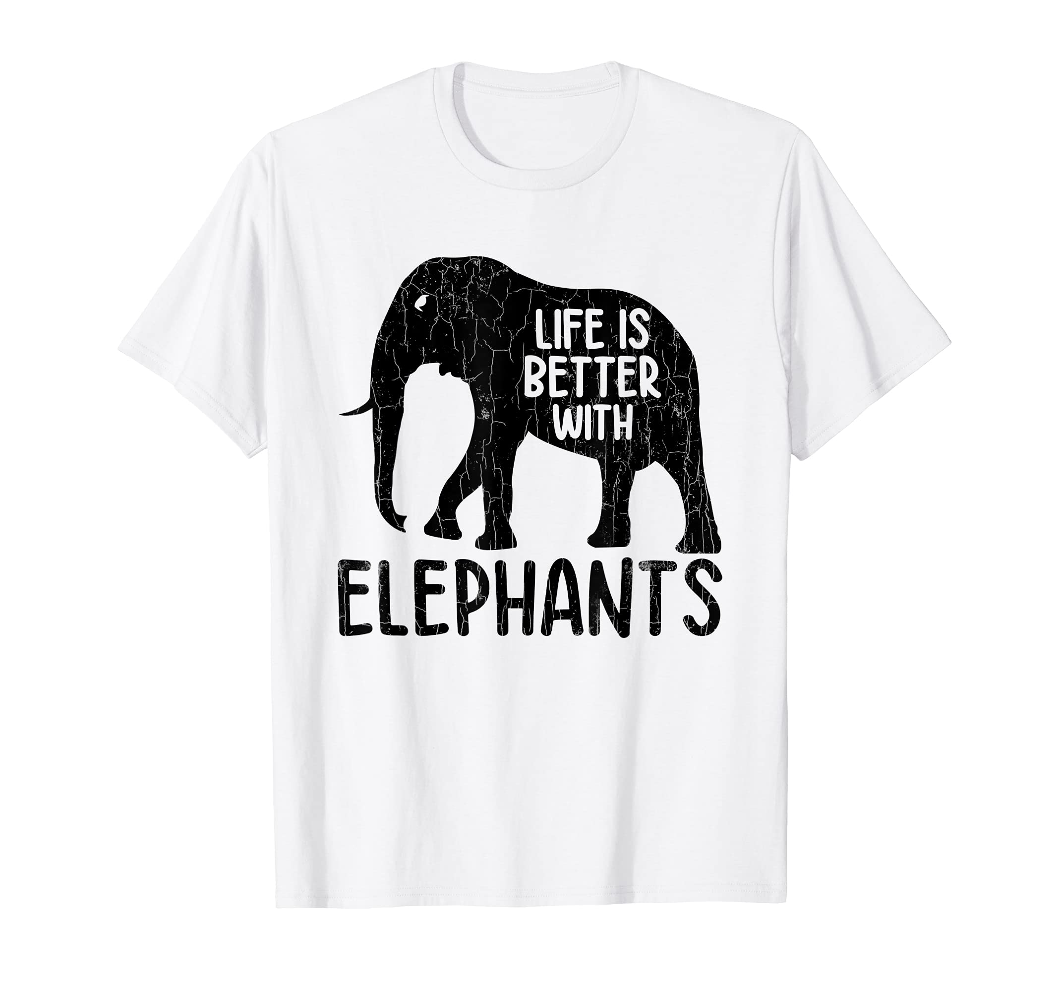 Funny Elephants Graphic & MoreLife Is Better With Elephants Funny Elephant Lover Graphic T-Shirt