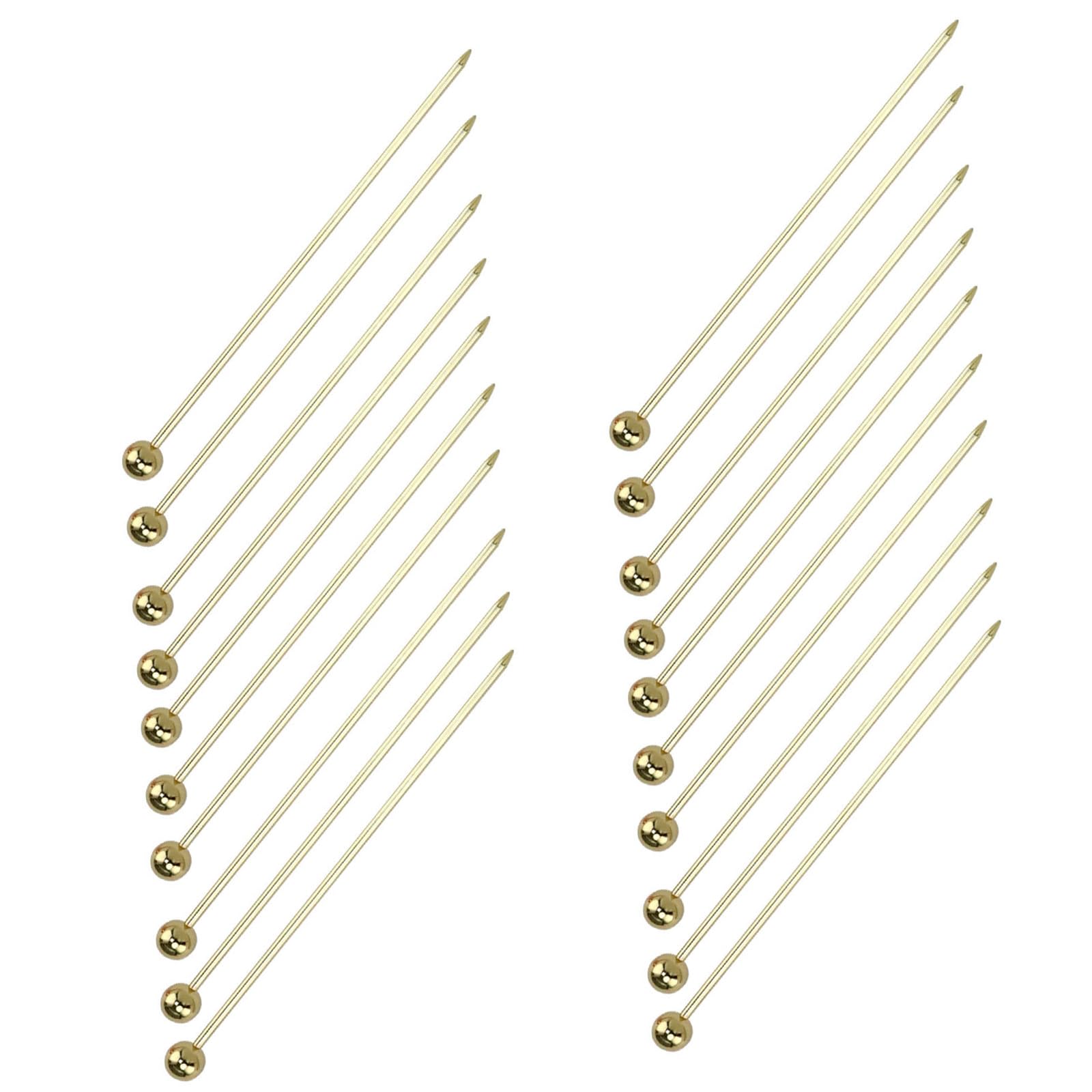 Btgghytr 20X Cocktail Sticks Suitable for Fruits Desserts and Canapes Premium Stainless Steel Fruit Skewers for Party Elegant Dessert Forks