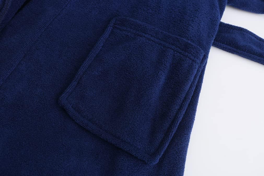 Boys Girls Bathrobe Soft Towel Hooded Robe Terry cloth Turkish Cotton Bathrobe - Image 6