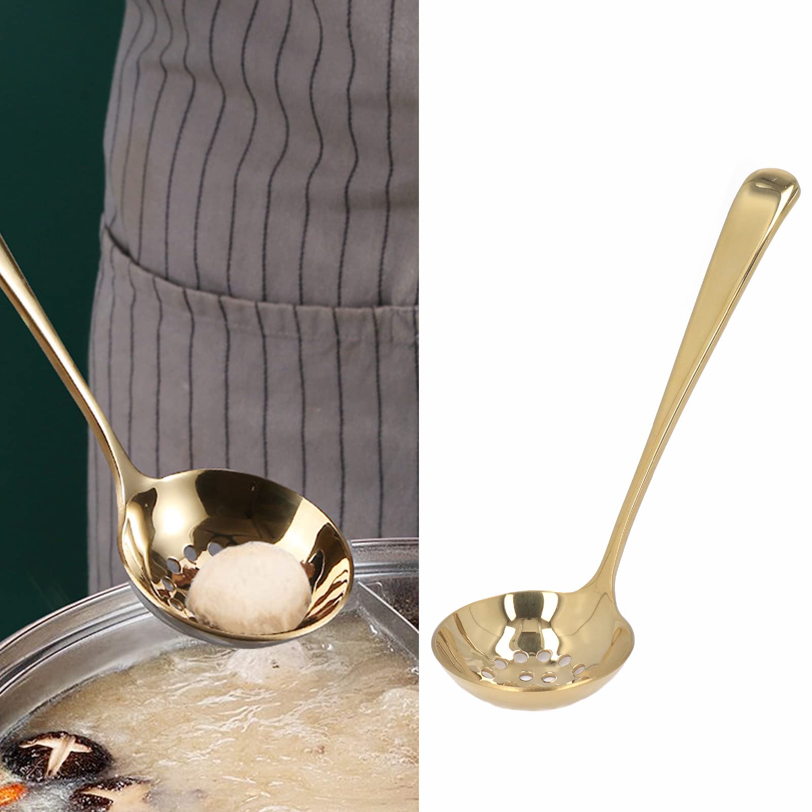 Cucchiaio Mestolo Spesso In Acciaio Inox - Per Zuppe, Noodle, Cibi Liquidi