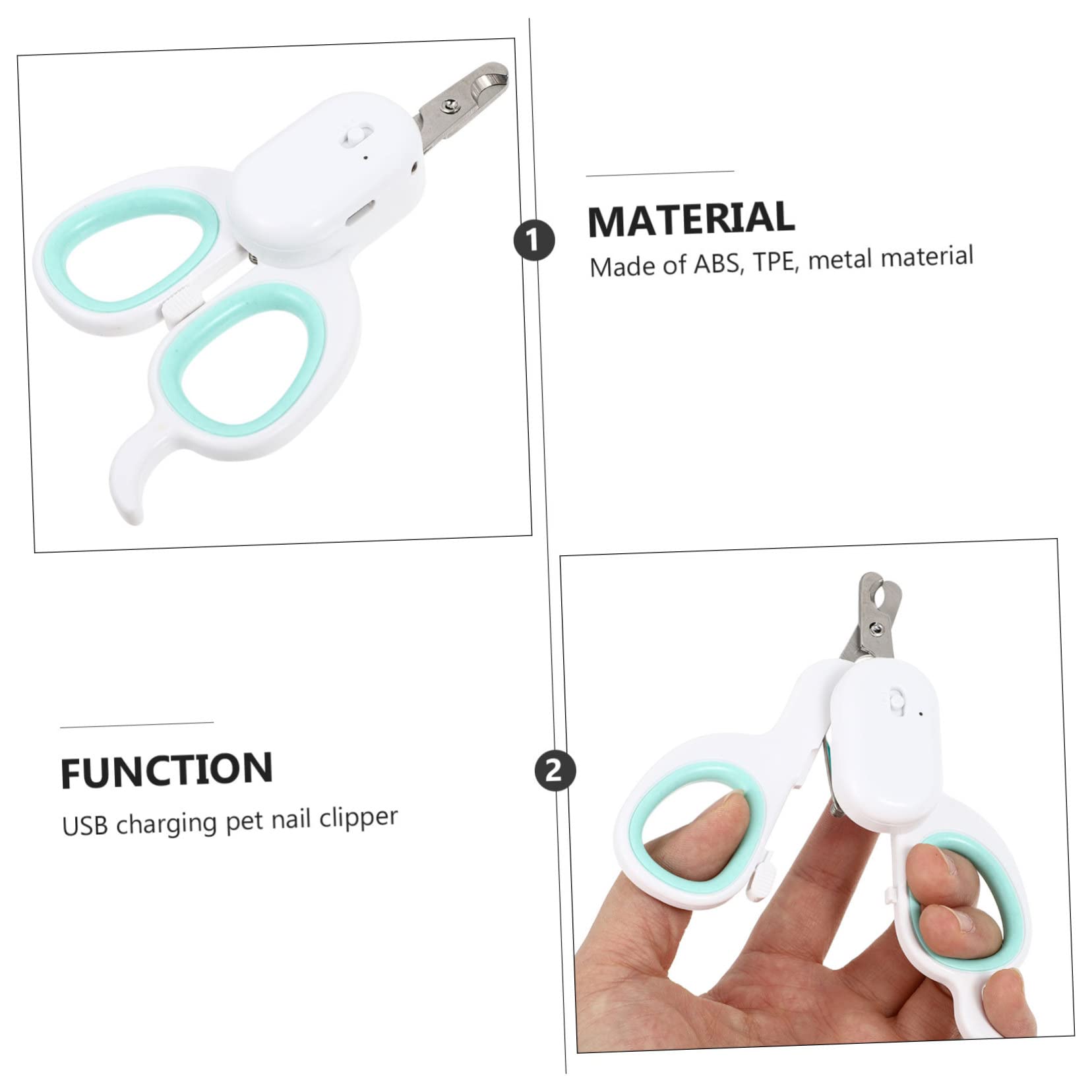 minkissy 2pezzi Tagliaunghie per Domestici con LED Strumento per La Unghie Design e Resistente Facile Usare