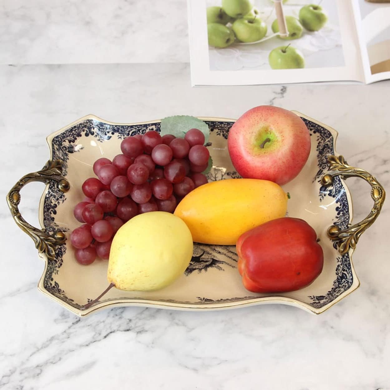 ZXGYFD フルーツボウル、セラミックフルーツトレイ、装飾的なボウル