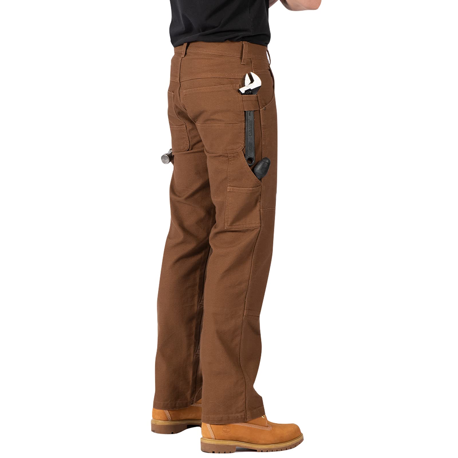 Cargo Work Pant Relaxed Straight Fit Heavy Woven Duck Carpenter Jean