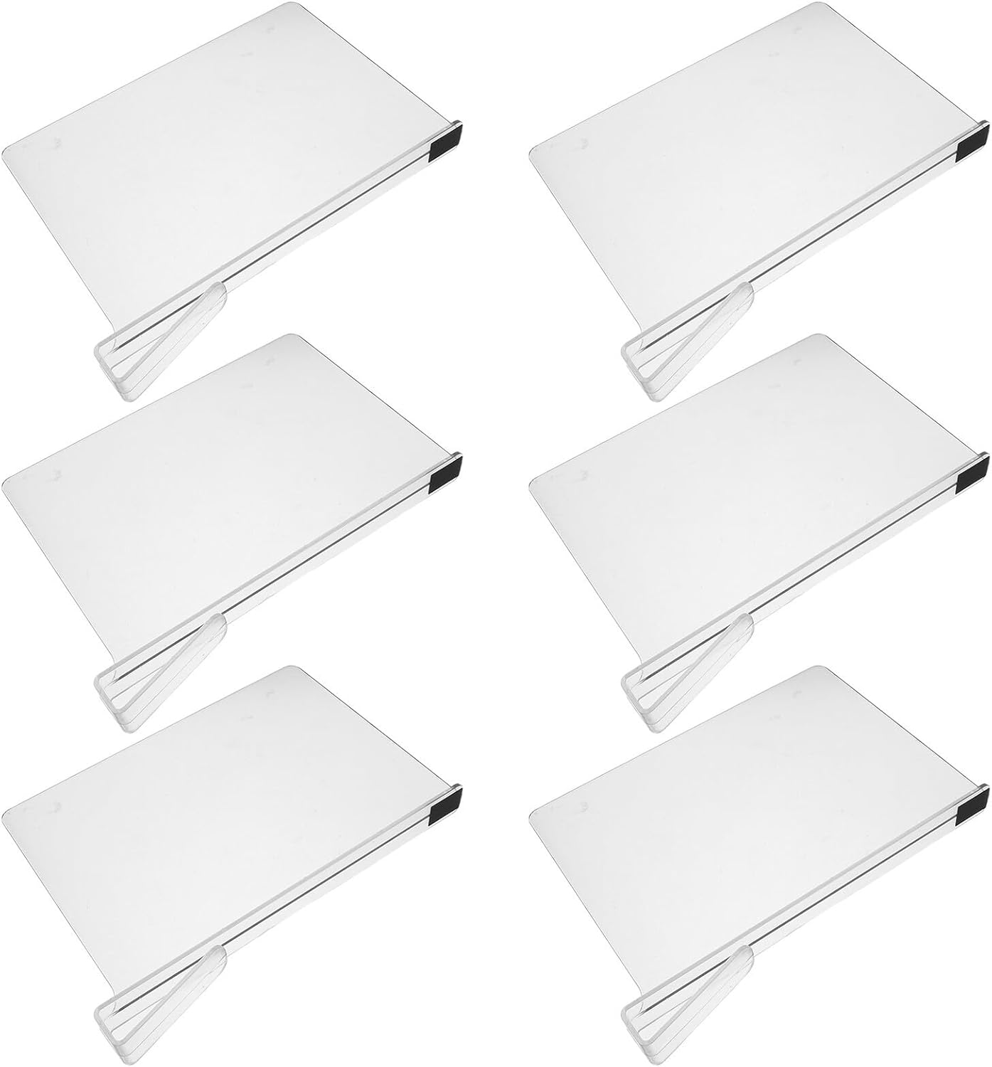 6pcs Acrylic Shelf Dividers for Wardrobe Storage Organizer, Pet Material Closet Partition Panels for Bedroom Clothes Separation and Efficient Home Organization
