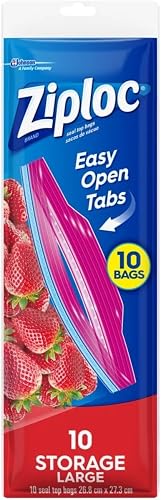 Ziploc, Seal Top, Storage Bags, 10 Pack, Large