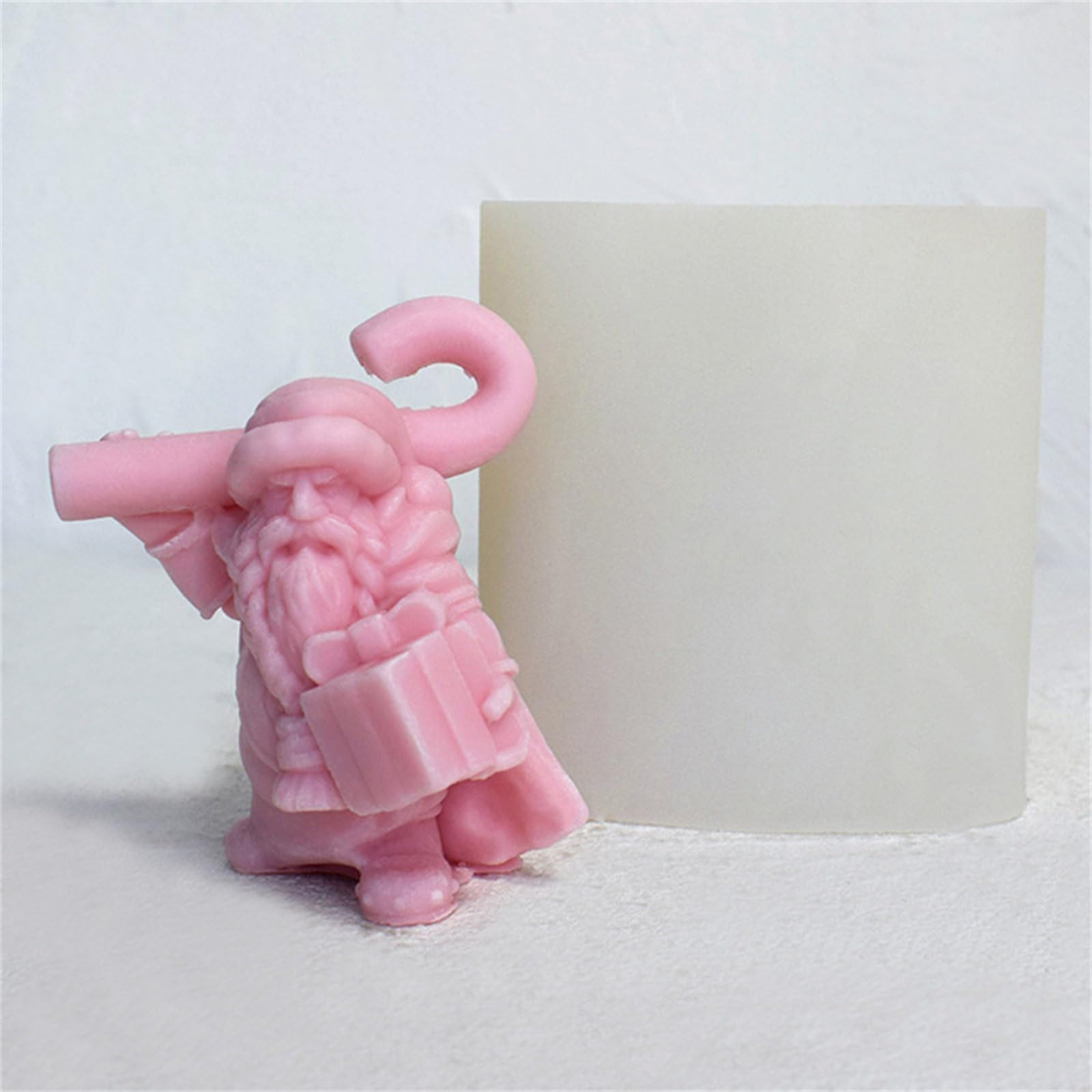 Molde de silicona con temática navideña, forma de Papá Noel para velas hechas a mano, fabricación de jabón, resina epoxi, molde de manualidades de Navidad
