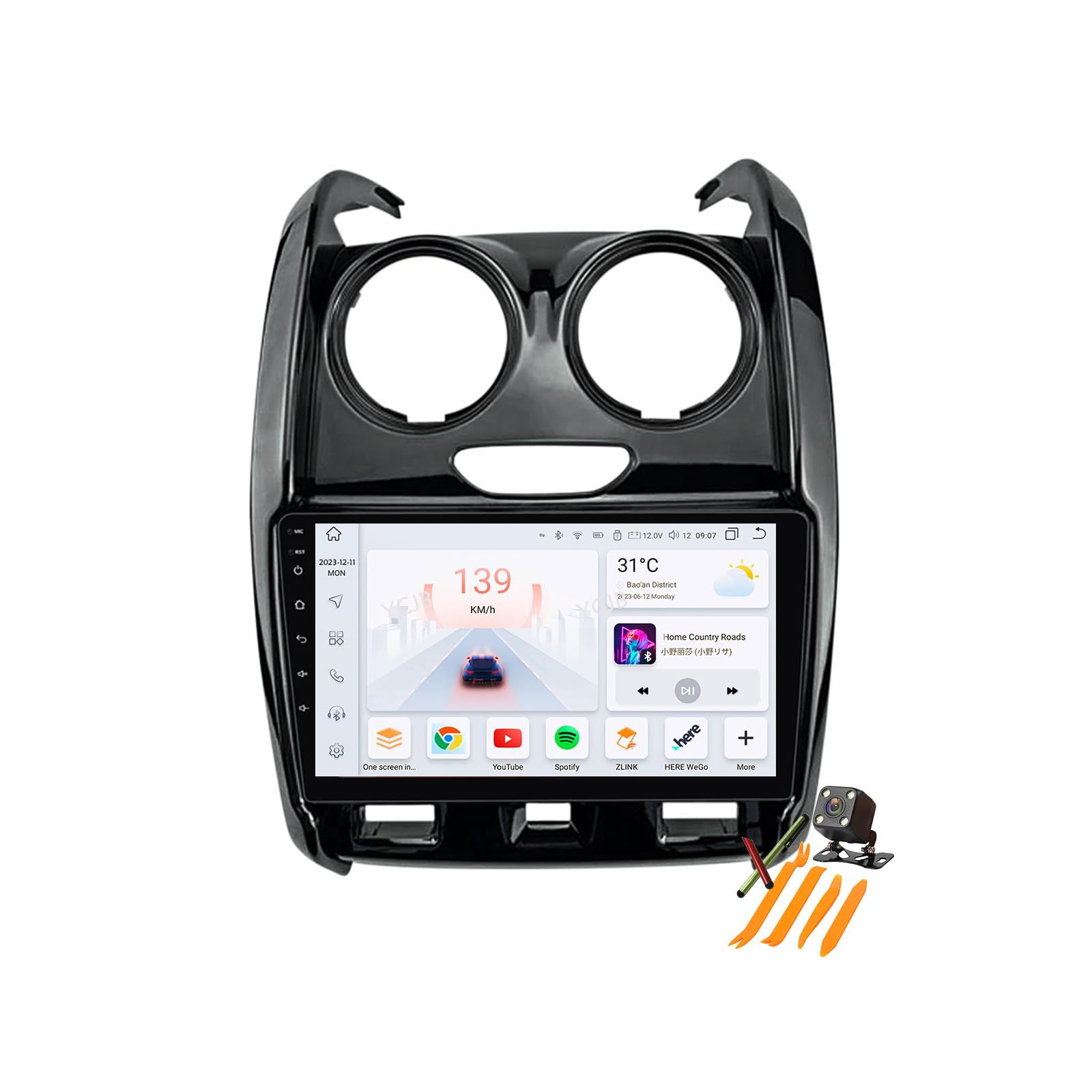 Radio 2 Din para Duster Lada Largus, GPS de 9 pulgadas y Carplay Android 13 8