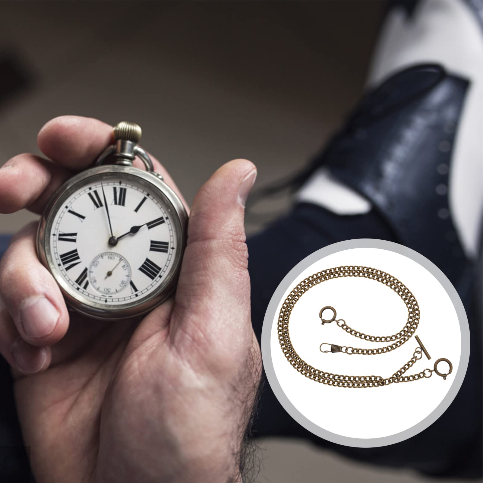 CHAINE DE MONTRE à Gousset Ancienne En Métal EUR 15,00 - FR