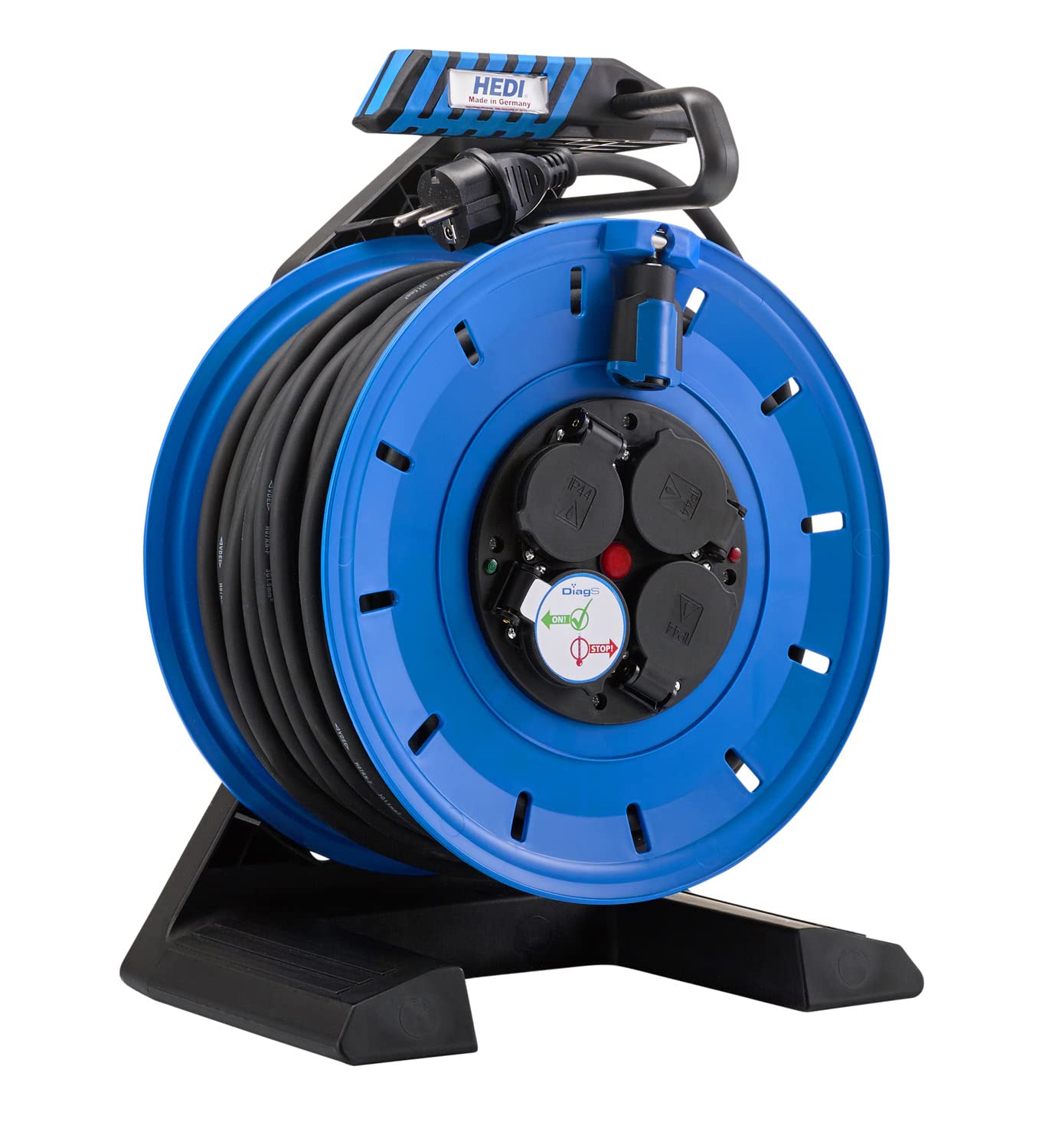 Hedi. Enrollacables GENERATION 7 CHAMPION con cable de goma de neopreno 50 m. x 3G1,5 (IP54)