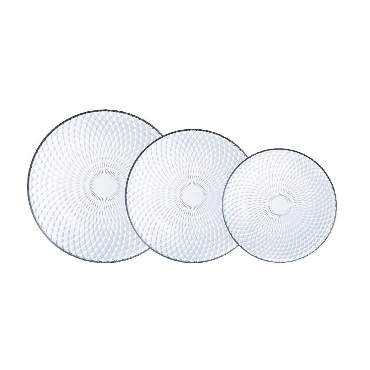 Luminarc Pampille Clear Glass Tableware 18 Pieces - 6 People Transparent