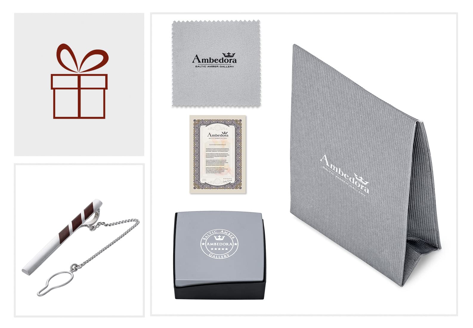 Alfiler de corbata para hombre de plata con ámbar, estilo moderno, ámbar natural, color cereza, regalo para hombres