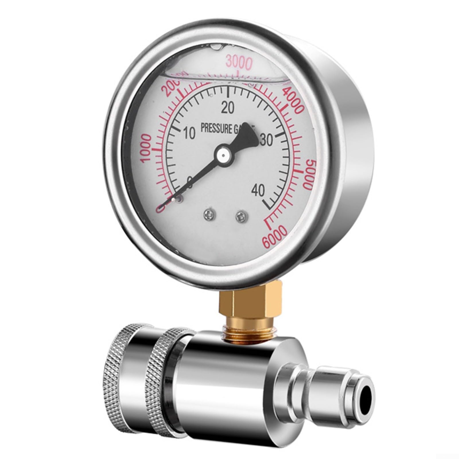Manomètre d'eau pour nettoyeur haute pression 6000 psi haute pression 3/8" pièces de raccordement rapide