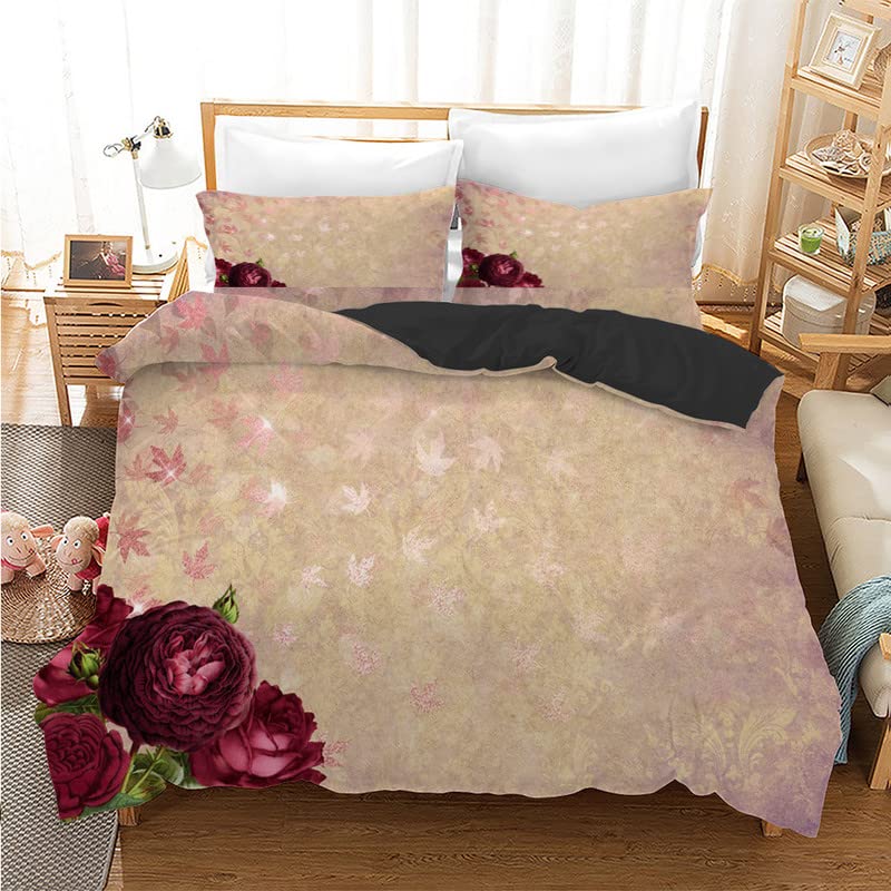 Parure de lit fleurs brutes 90x190 pour chambre d'enfant et ado