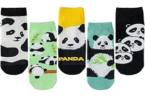 5 Pairs Cute Cartoon Panda Socks for Women