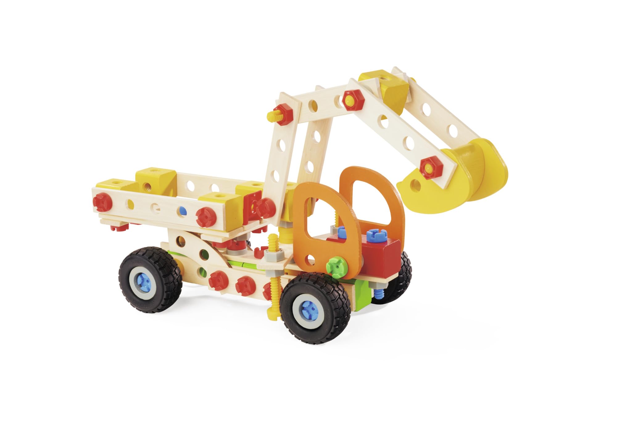Eichhorn Constructor Escavatore – Set Da Costruzione In Legno Di Faggio FSC, 180 Pezzi, 5 Modelli, Giocattolo Educativo Dai 6 Anni, Made In Germany - 5