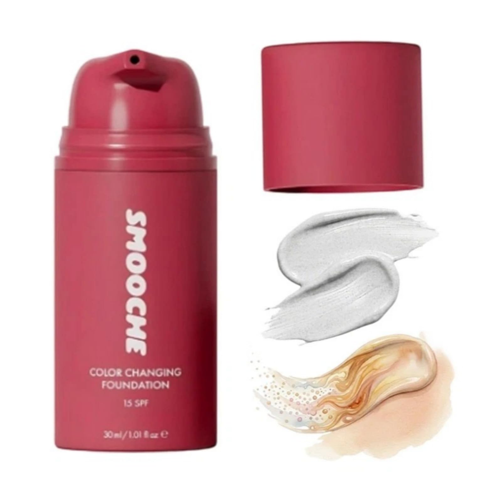 Smooche Color Changing Foundation - Smart Skin-Adaptive Liquid Makeup, Lightweight & Long-Lasting (1pcs)