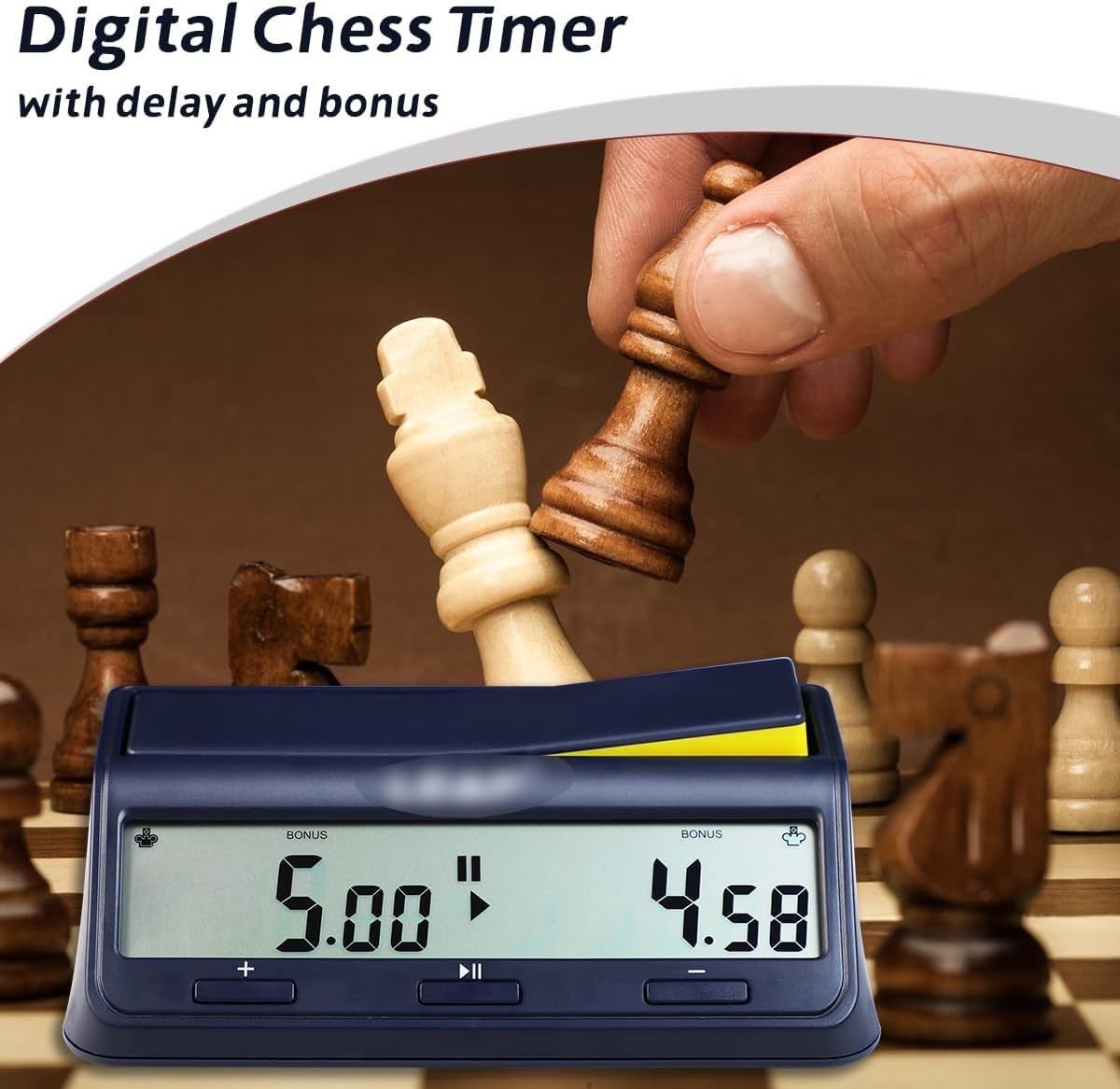 Temporizadores de cocina para cocinar, temporizador de cuenta regresiva, reloj de ajedrez digital con función de alarma para juego de mesa profesional