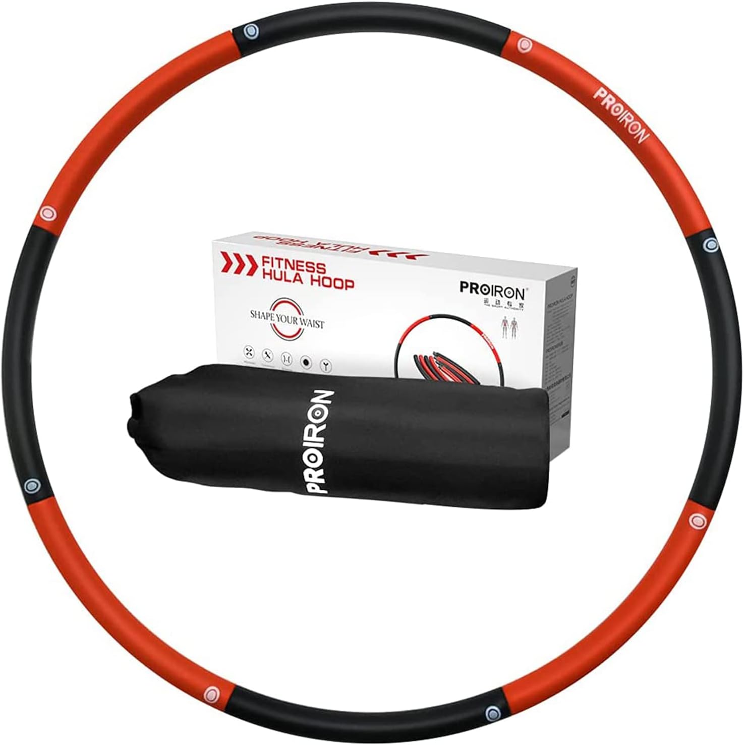 PROIRON Smart/Weighted Hula Ring Hoops, Exercise Hoola Hoops for Adults Fitness Weight Loss, Adjustable Hula Circle Detachable Fitness Ring