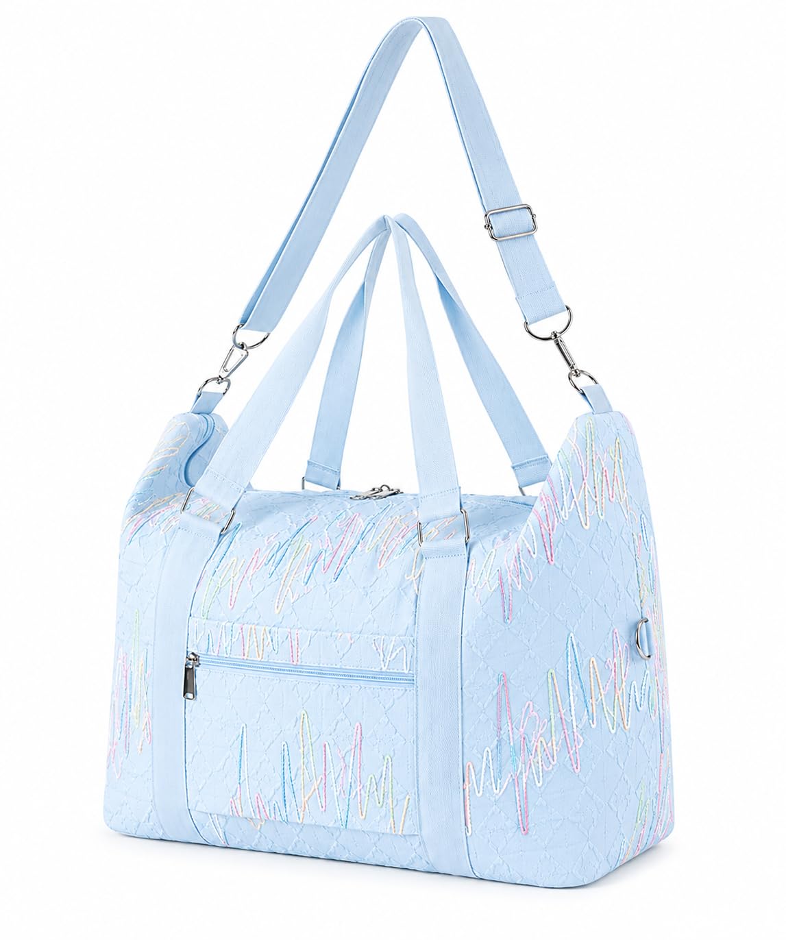 Little Swag Women Duffle Handbag with Shoulder Strap | Large Waterproof Nylon Travel Bag | Lightweight Tote Bag for Office, Gym, Weekend Trips & Daily Use-picture-48